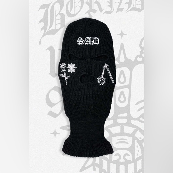 BORN DEAD CLOTHING ~ SAD SKI MASK - Picture 1 of 3